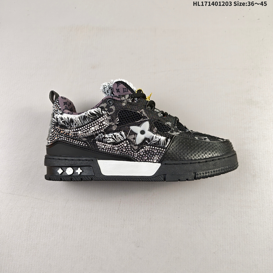 LV Louis Vuitton Trainer Sneaker Low HL171401203 Size 45 - foto 8