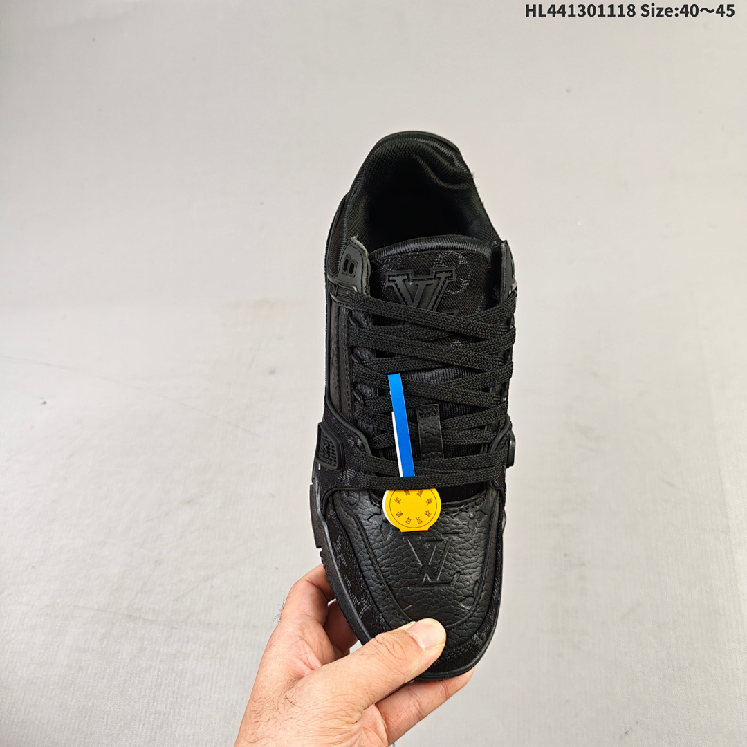 LV Louis Vuitton Trainer Sneaker Low HL441301118 Size 45 - foto 7