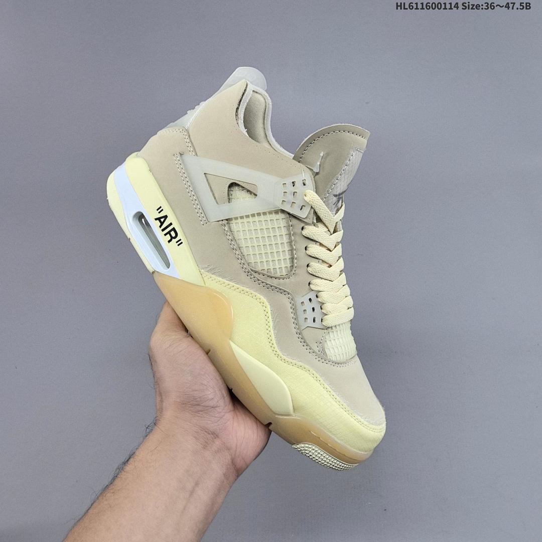 Off-White™ x Air Jordan 4 Retro "Cream Sail OW" AJ4 4 aj4 4 - foto 8