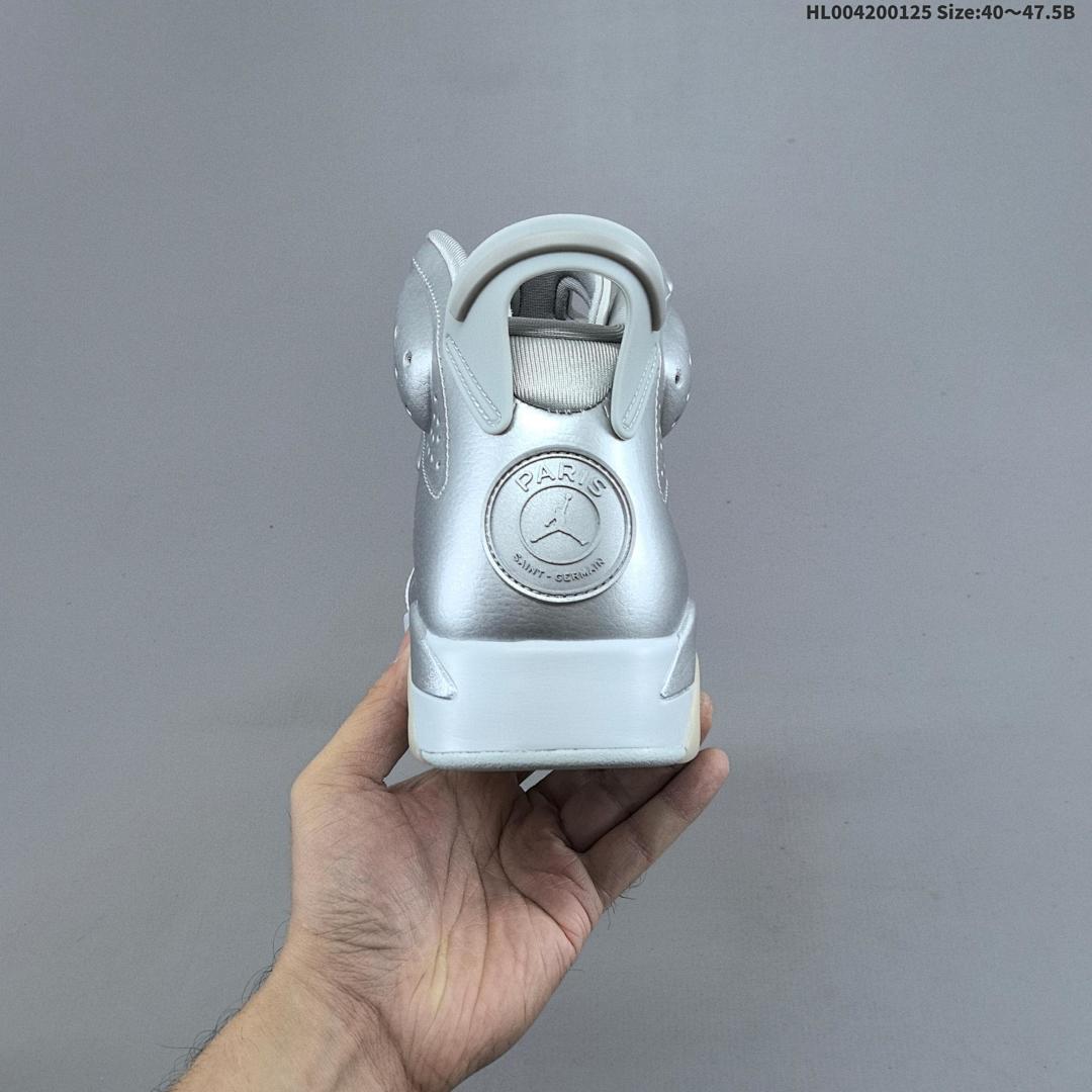 PSG x Air Jordan 6 Retro Paris "Silver Metallic" AJ6 6 aj6 6 - foto 5