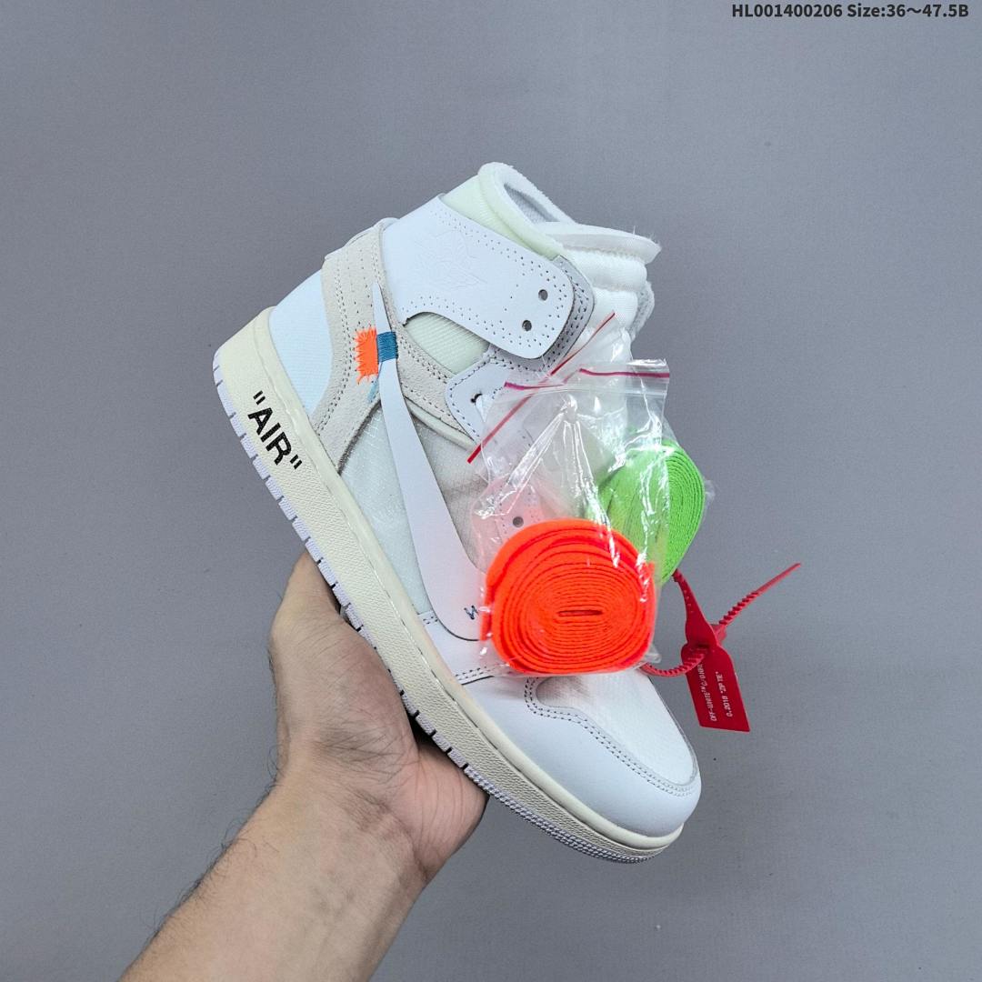 OFF-WHITE x Air Jordan 1 Retro High "White The The" OG AJ1 1 aj1 1 1 - foto 6