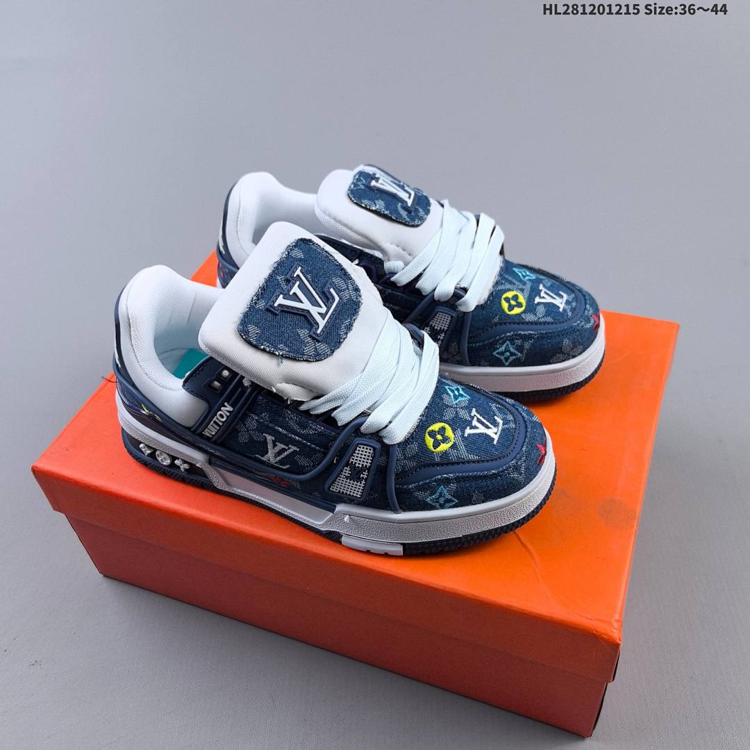 Louis Vuitton Trainer Sneaker Low LV ID Size 44 - foto 4