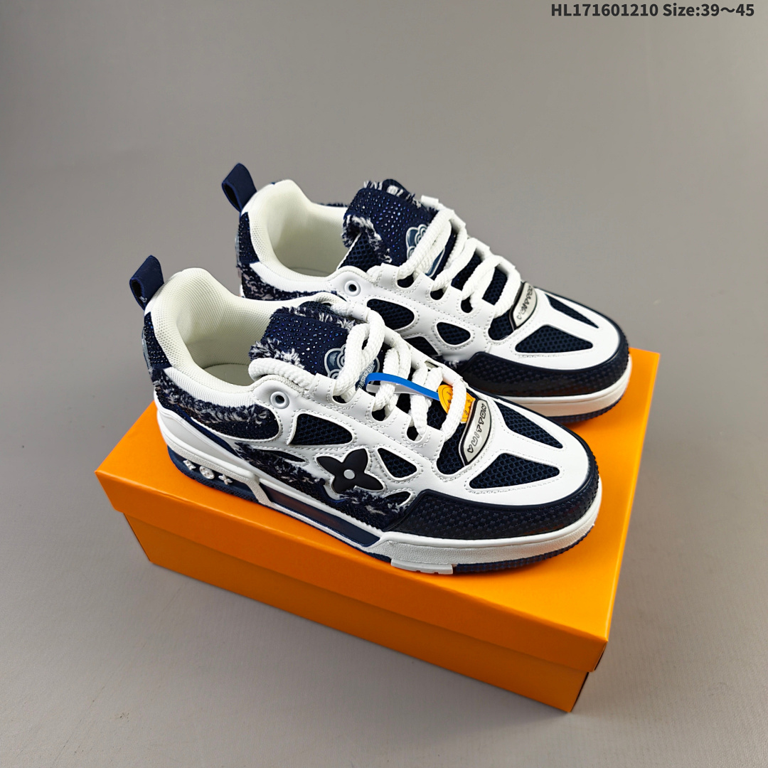 Louis Vuitton Trainer Sneaker Low LV ID Size 45