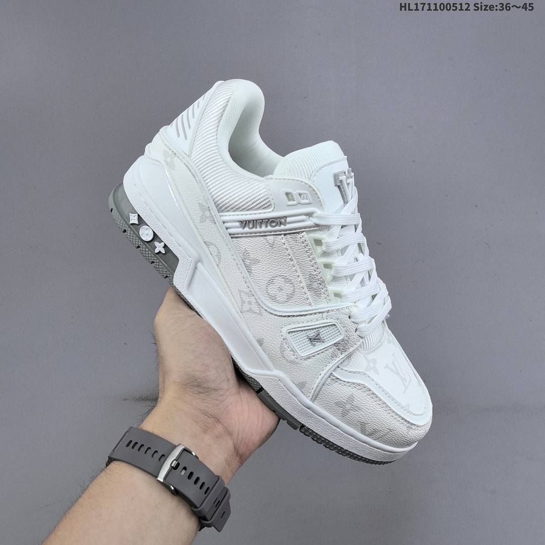 Louis Vuitton Trainer Sneaker Low LV ID Size 45 - foto 3