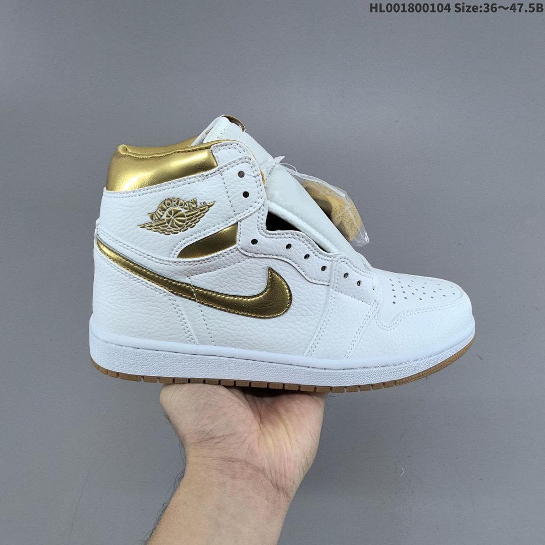 Air Jordan 1 High OG "White and Gold" AJ1 1 aj1 1 - foto 9