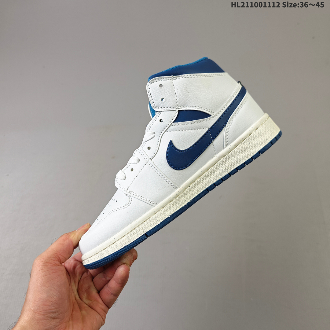 Air Jordan 1 Mid "White Blue" AJ1 1 aj1 1 Swo - foto 9