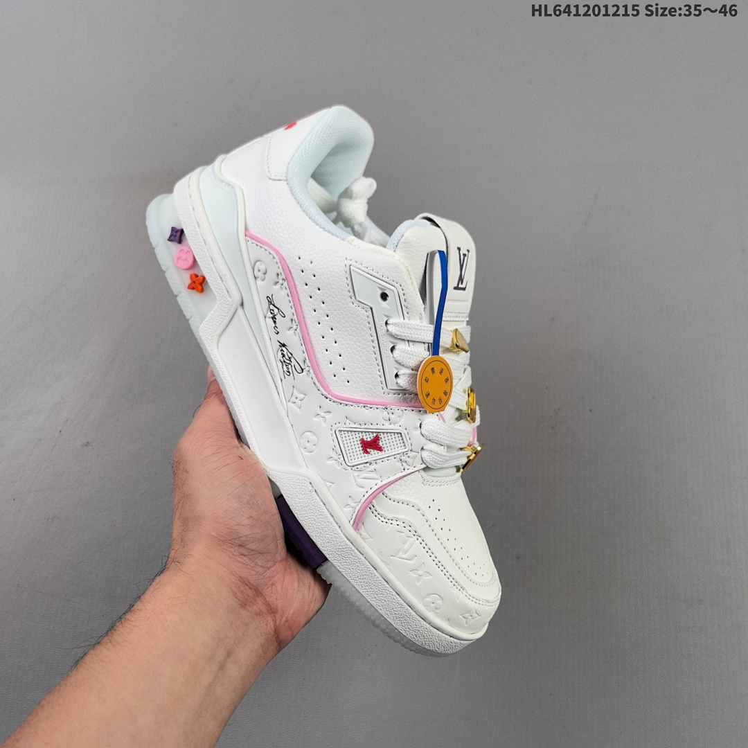 Louis Vuitton Trainer Sneaker Low LV ID Size 46 - foto 6