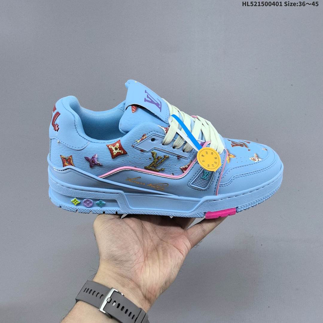 Louis Vuitton Trainer Sneaker Low LV ID Size 45 - foto 2