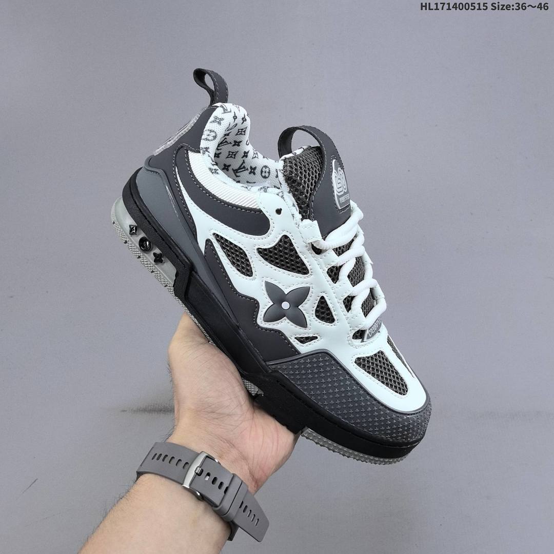 LV Louis Vuitton Trainer Sneaker Low HL171400515 Size 46 - foto 4