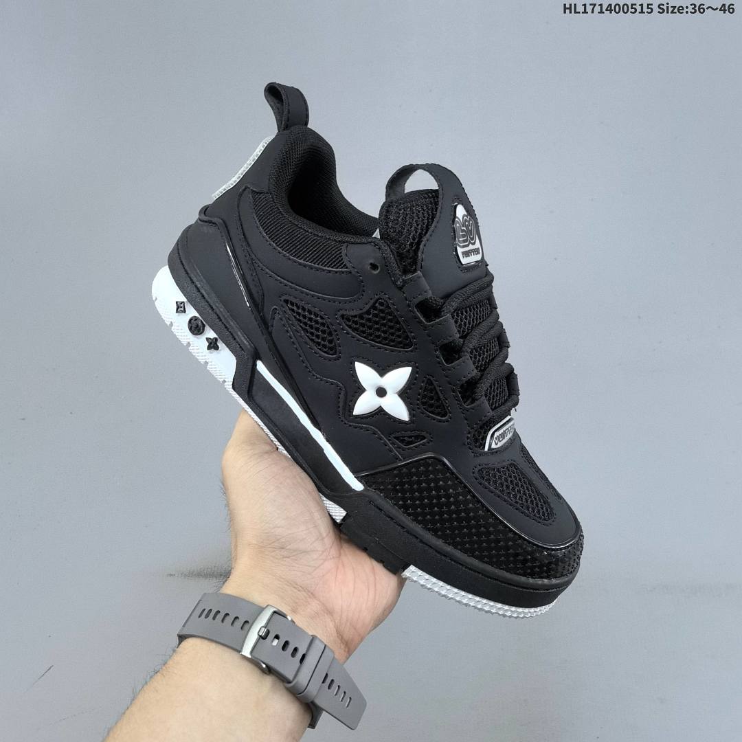 LV Louis Vuitton Trainer Sneaker Low HL171400515 Size 46 - foto 5