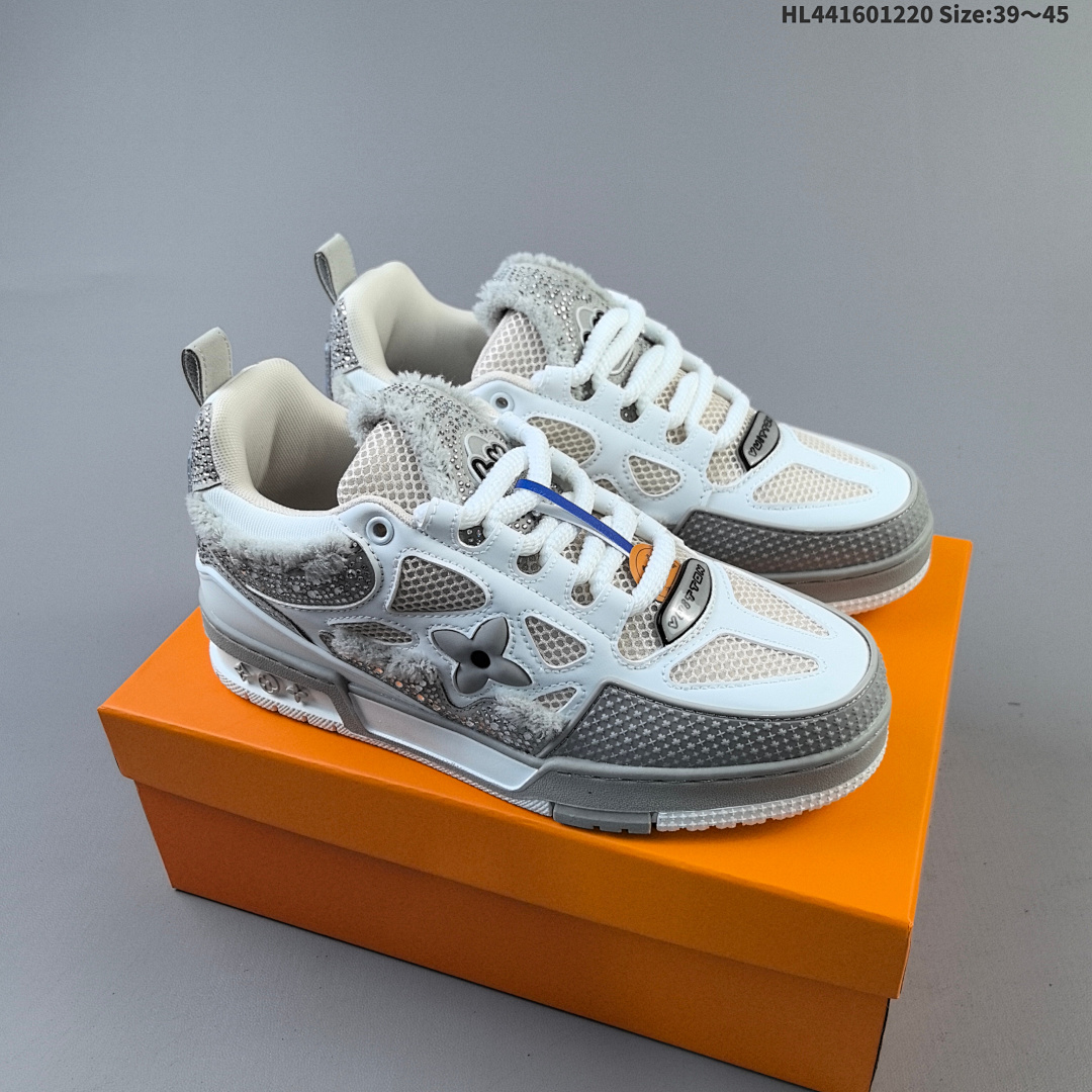 Louis Vuitton Trainer Sneaker Low LV ID Size 45