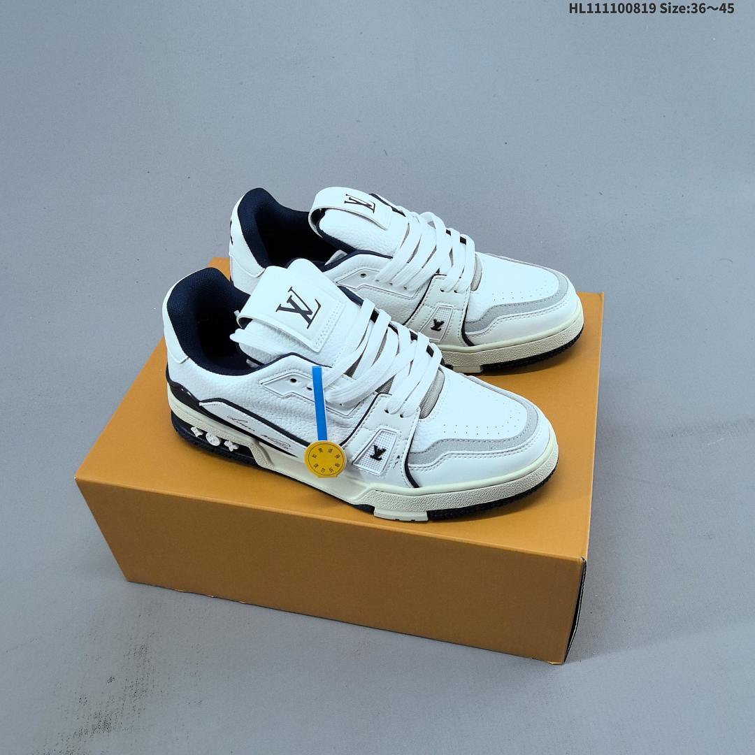 Louis Vuitton Trainer Sneaker Low LV ID Size 45 - foto 5