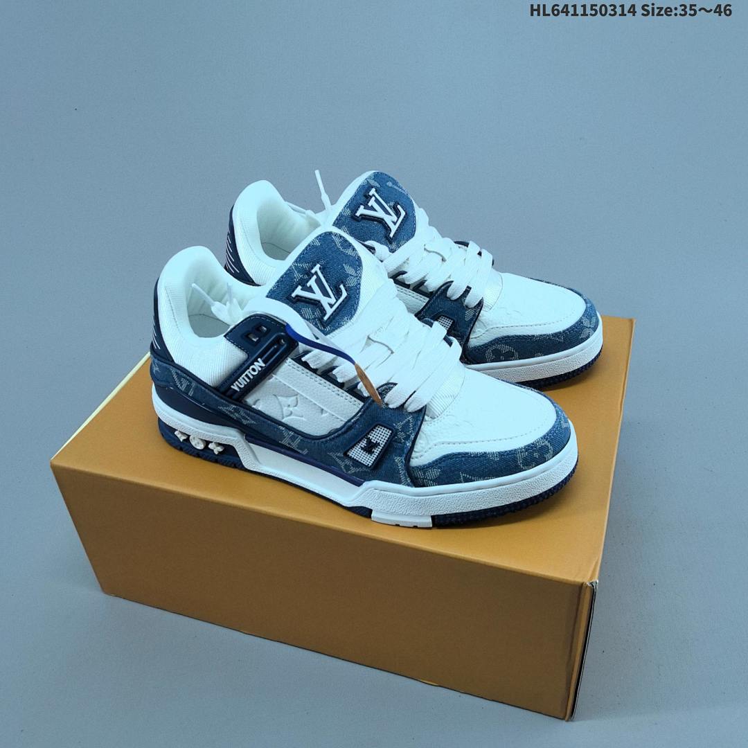 Louis Vuitton Trainer Sneaker Low LV ID Size 46 - foto 3