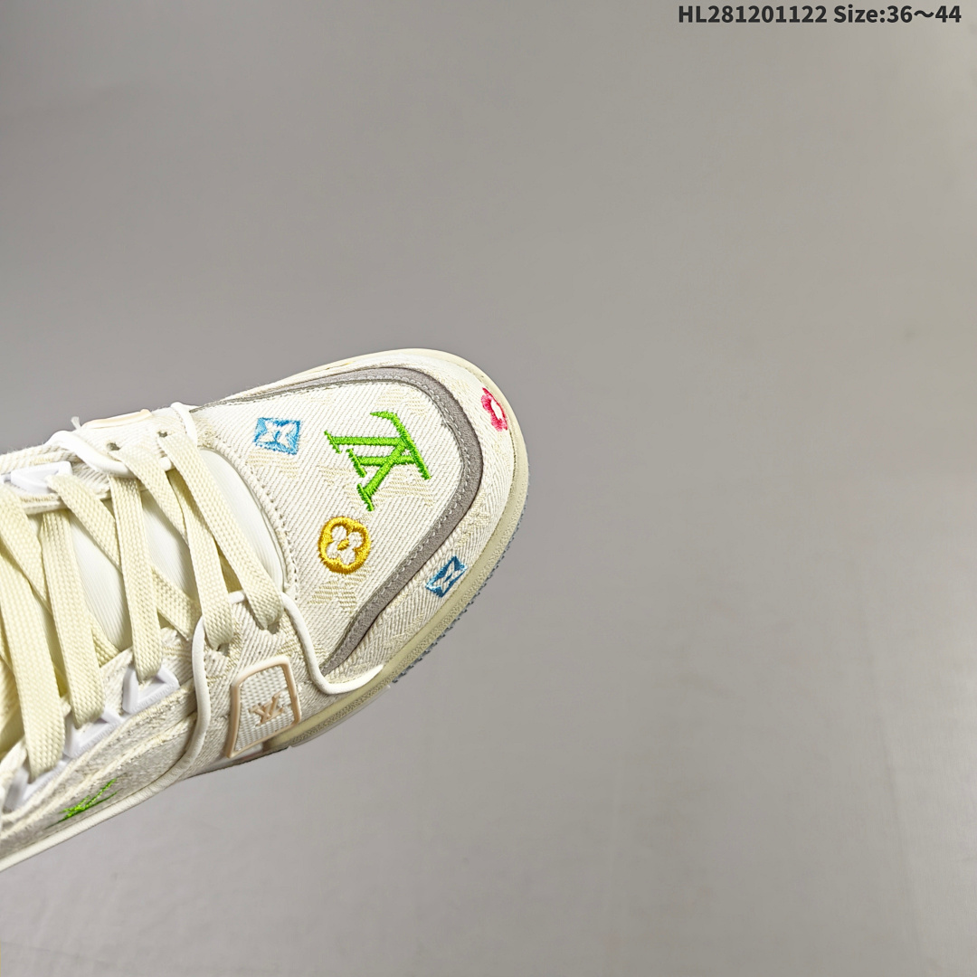 Louis Vuitton Trainer Sneaker Low LV ID HL281201122 Size 44 - foto 4