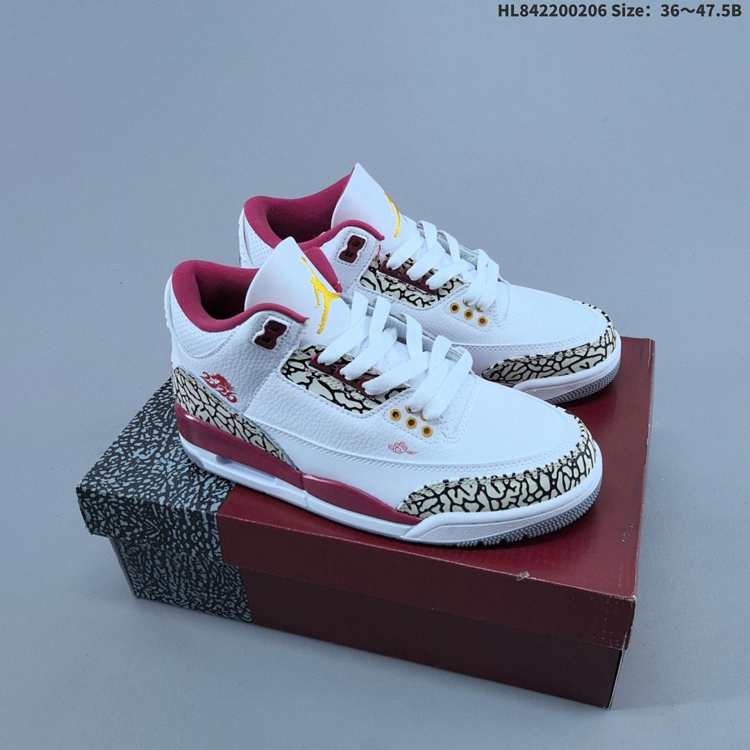 Air Jordan 3 Retro "Cardinal Red" AJ3 3 aj3 3