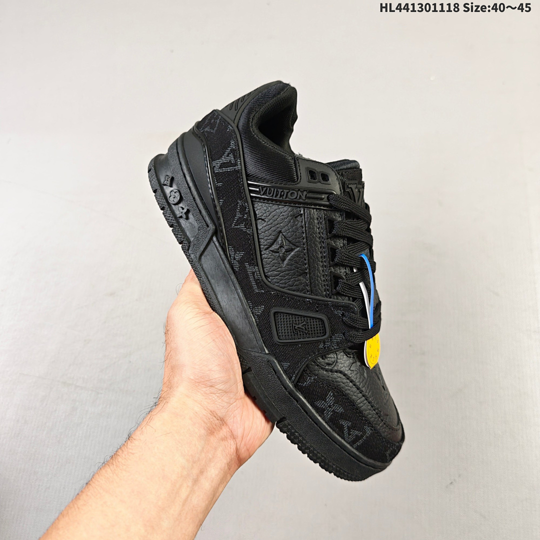 LV Louis Vuitton Trainer Sneaker Low HL441301118 Size 45 - foto 9