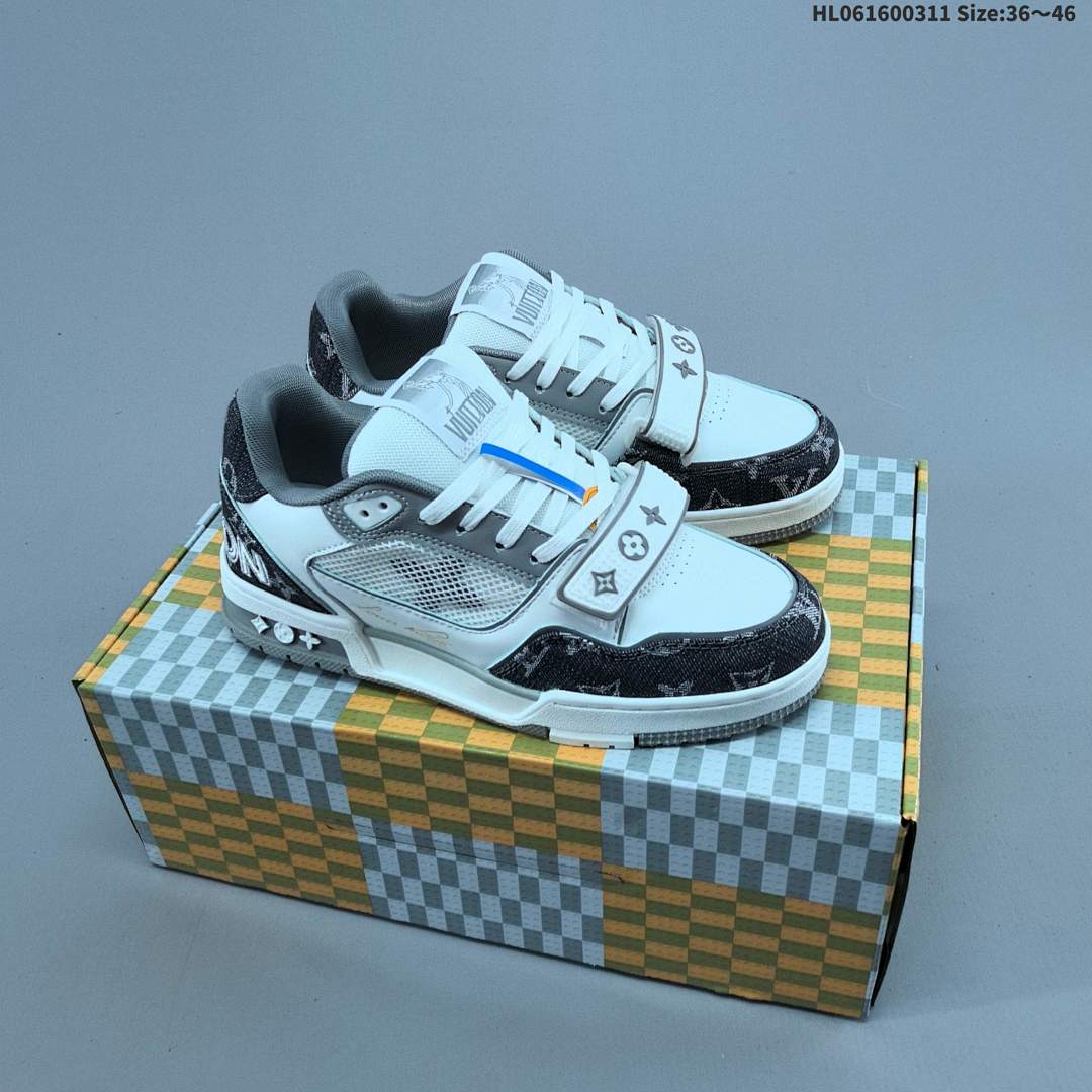 Louis Vuitton Trainer Sneaker Low LV ID Size 46 - foto 3