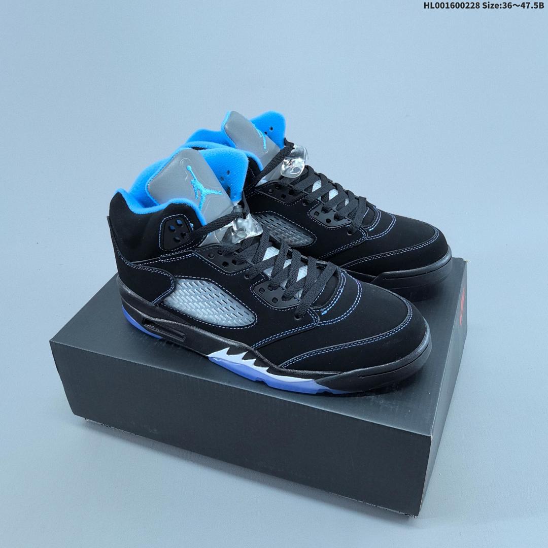 Air Jordan 5 Retro "Black University Blue" AJ5 5 aj5 5