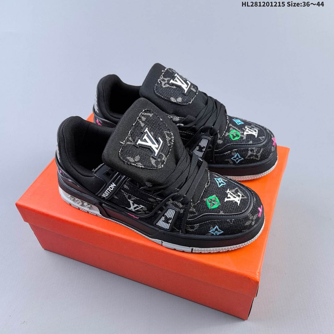 Louis Vuitton Trainer Sneaker Low LV ID Size 44 - foto 3