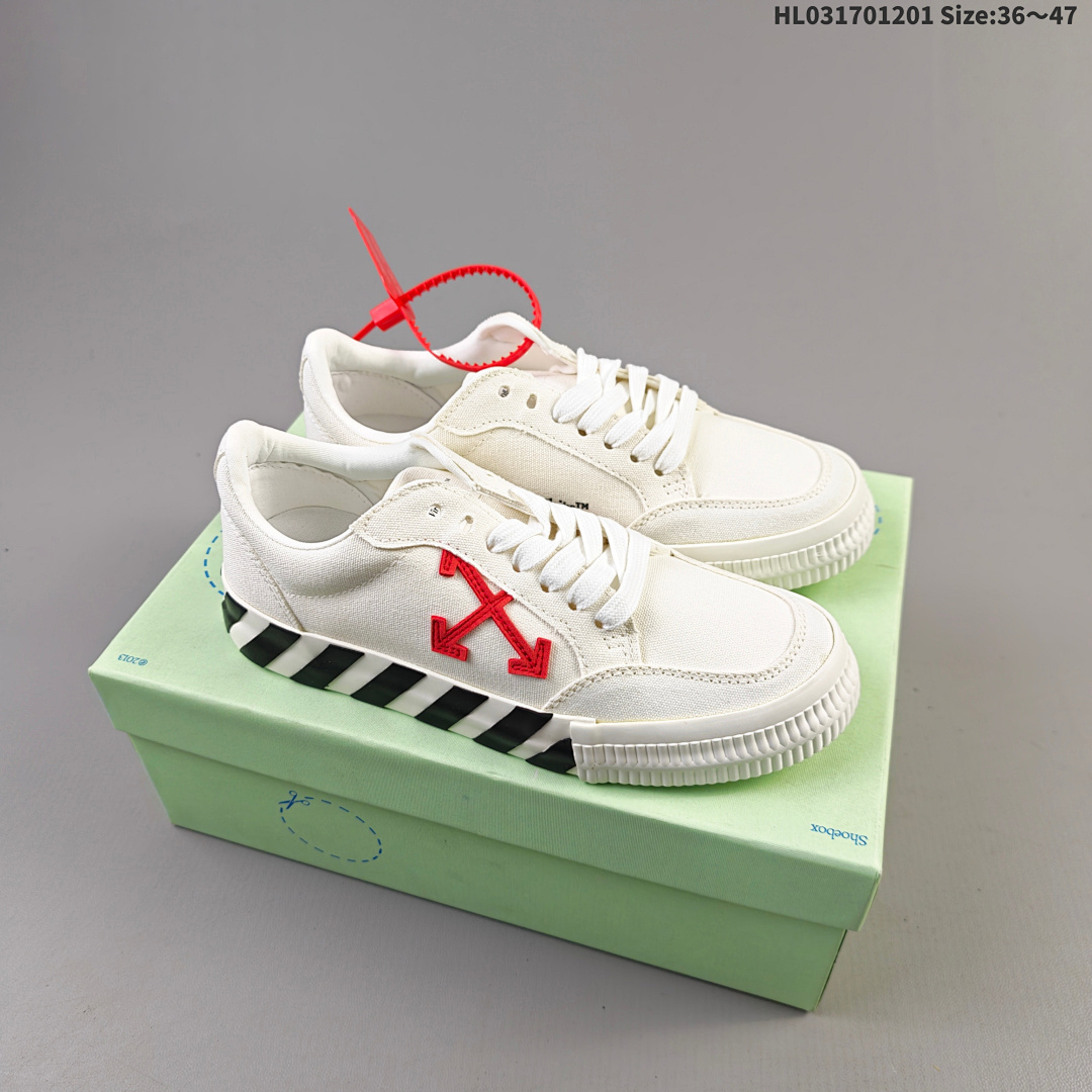 OFF-WHITE Vulcanized Striped Low Top ID Size 47 - foto 2