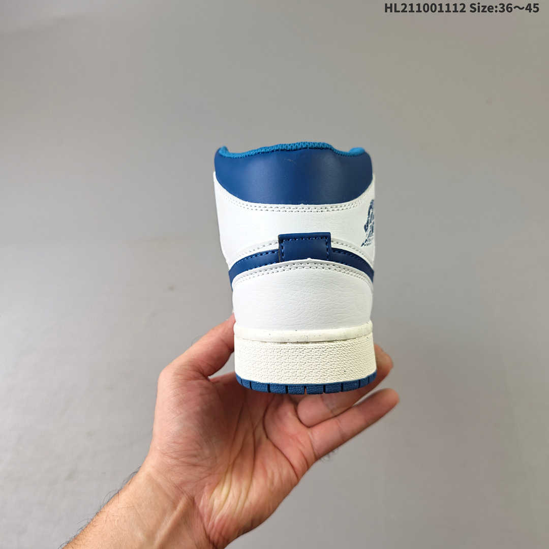 Air Jordan 1 Mid "White Blue" AJ1 1 aj1 1 Swo - foto 7