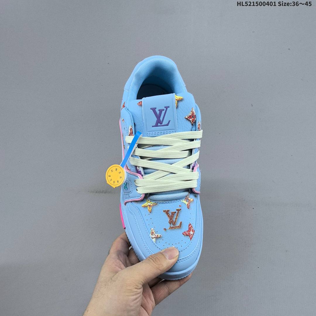 Louis Vuitton Trainer Sneaker Low LV ID Size 45 - foto 5