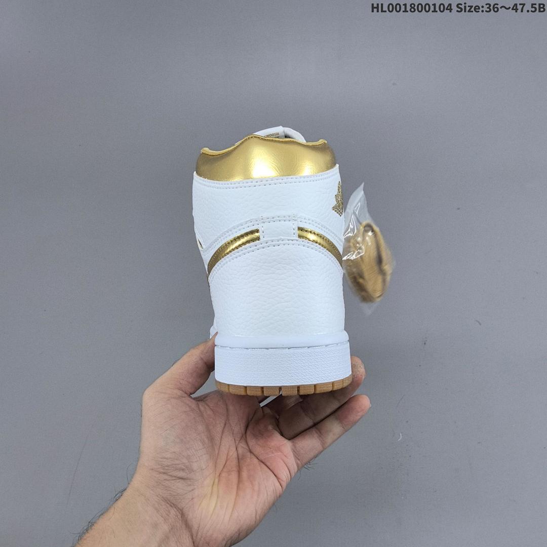 Air Jordan 1 High OG "White and Gold" AJ1 1 aj1 1 - foto 5