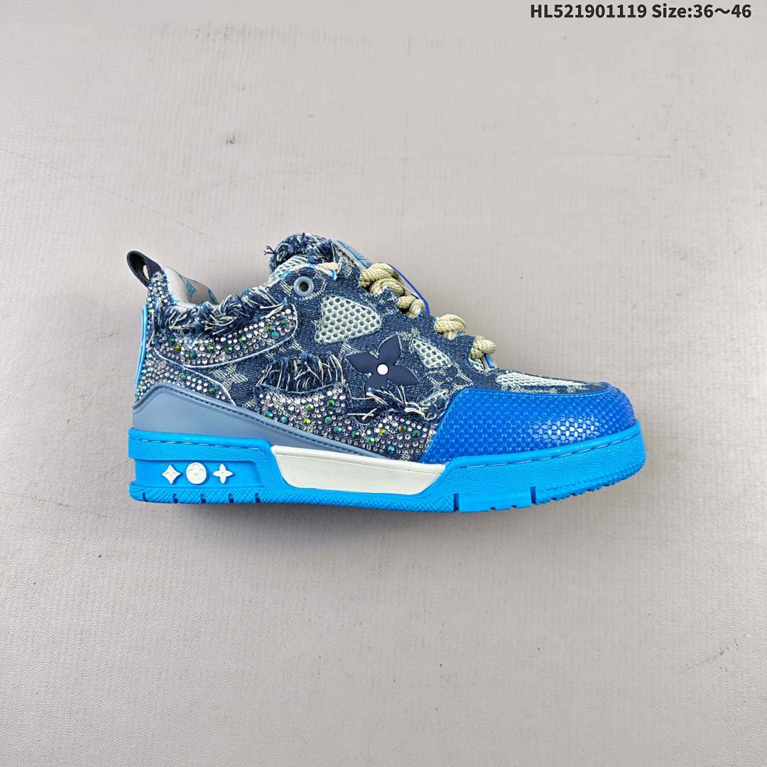 Louis Vuitton Trainer Sneaker Low LV ID HL521901119 Size 46
