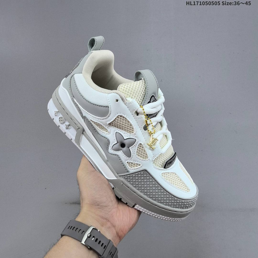 Louis Vuitton Trainer Sneaker Low LV ID Size 45 - foto 3