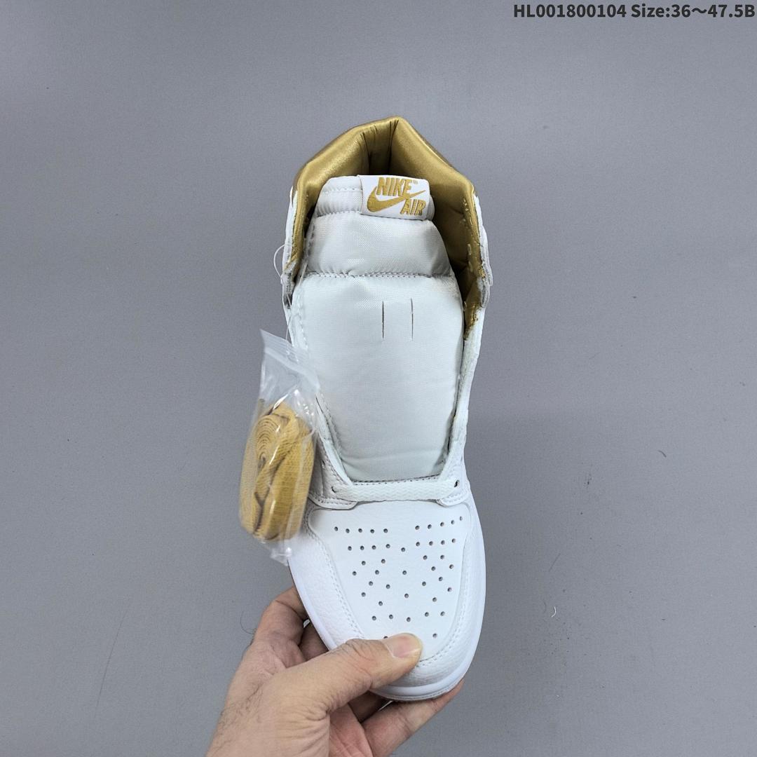 Air Jordan 1 High OG "White and Gold" AJ1 1 aj1 1 - foto 6