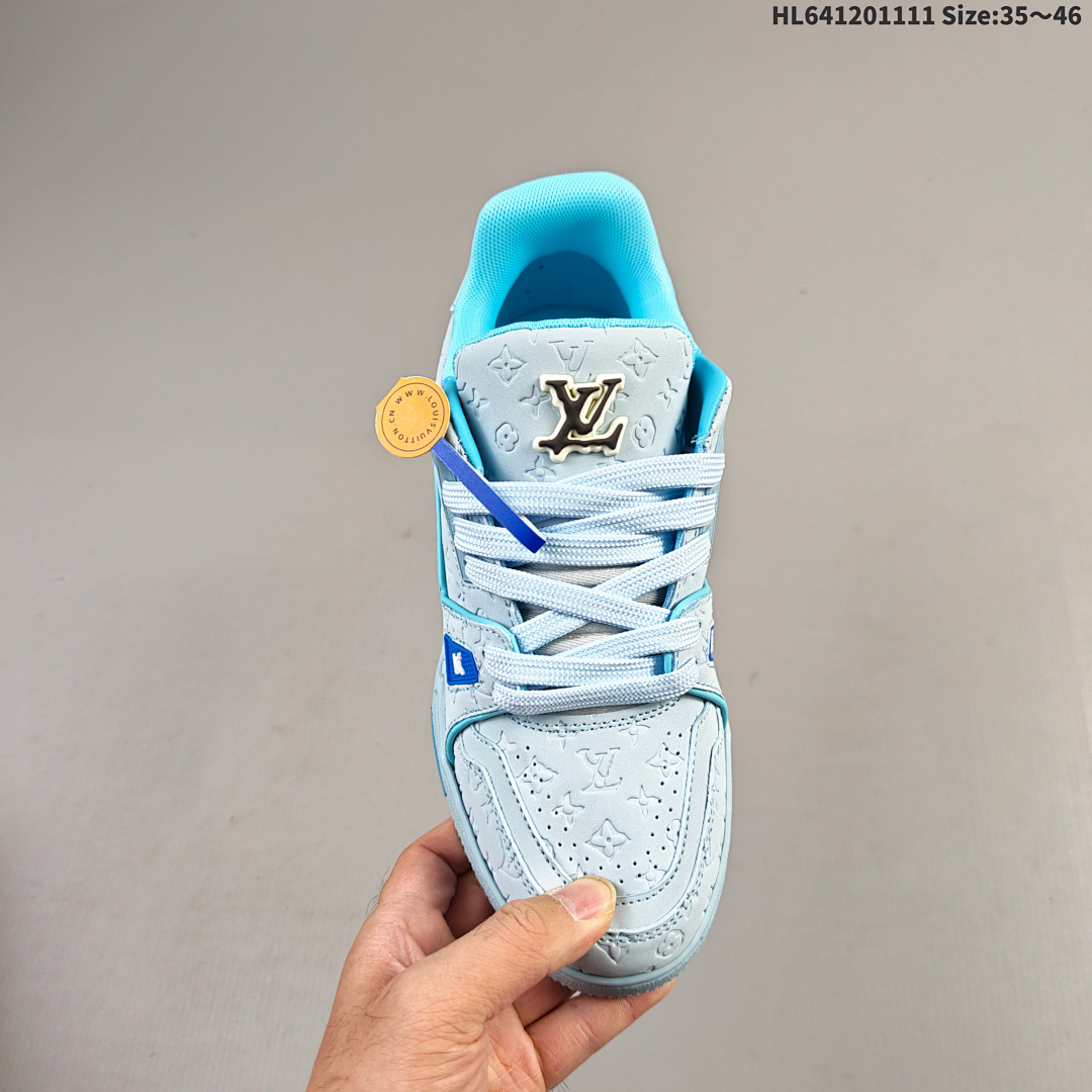 Louis Vuitton Trainer Sneaker Low LV ID Size 46 - foto 7