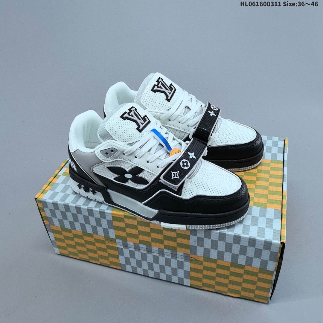Louis Vuitton Trainer Sneaker Low LV ID Size 46 - foto 5