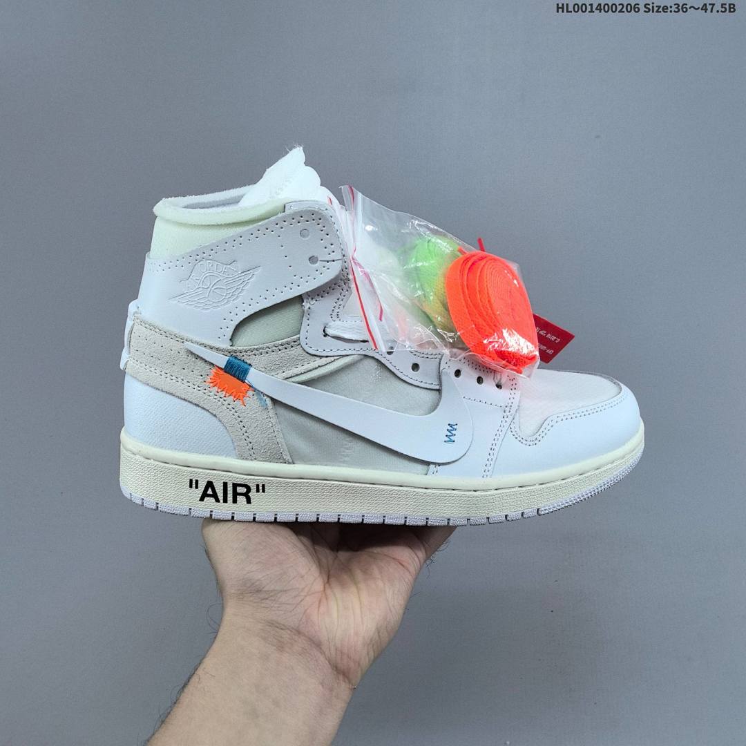 OFF-WHITE x Air Jordan 1 Retro High "White The The" OG AJ1 1 aj1 1 1 - foto 8