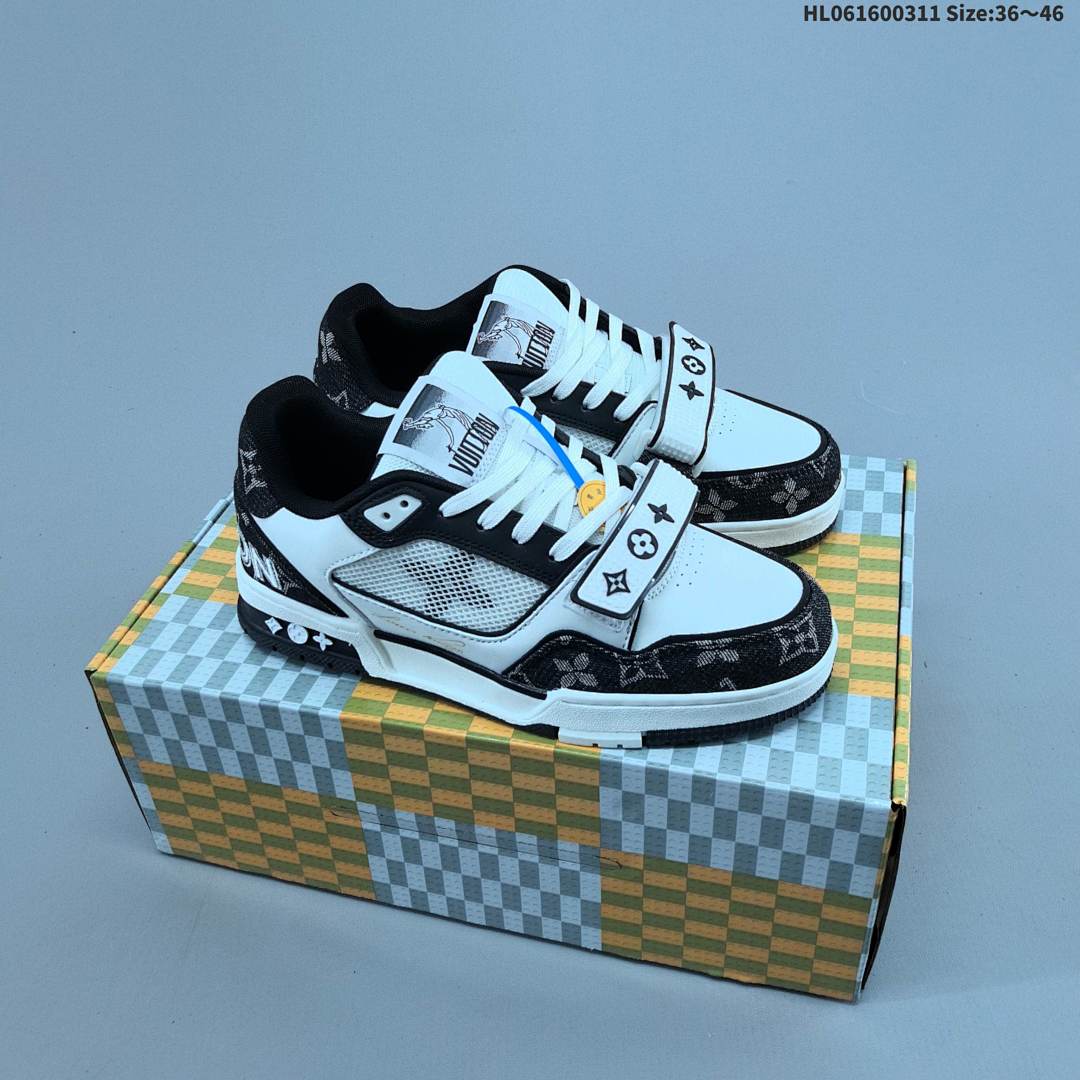 Louis Vuitton Trainer Sneaker Low LV ID Size 46 - foto 4